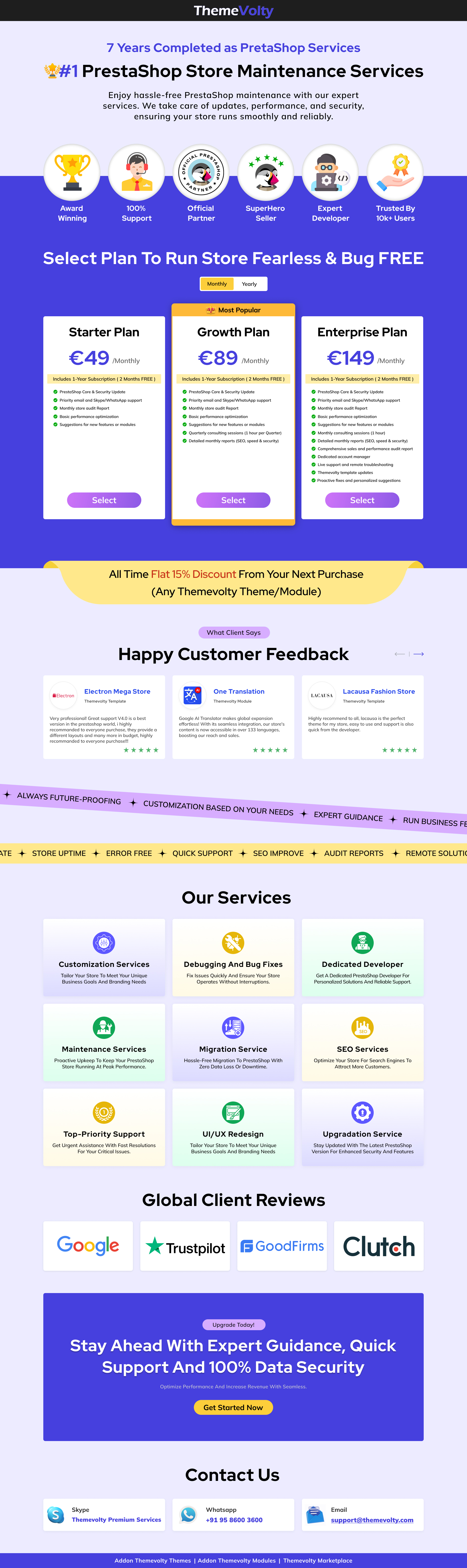 Themevolty Maintance Services